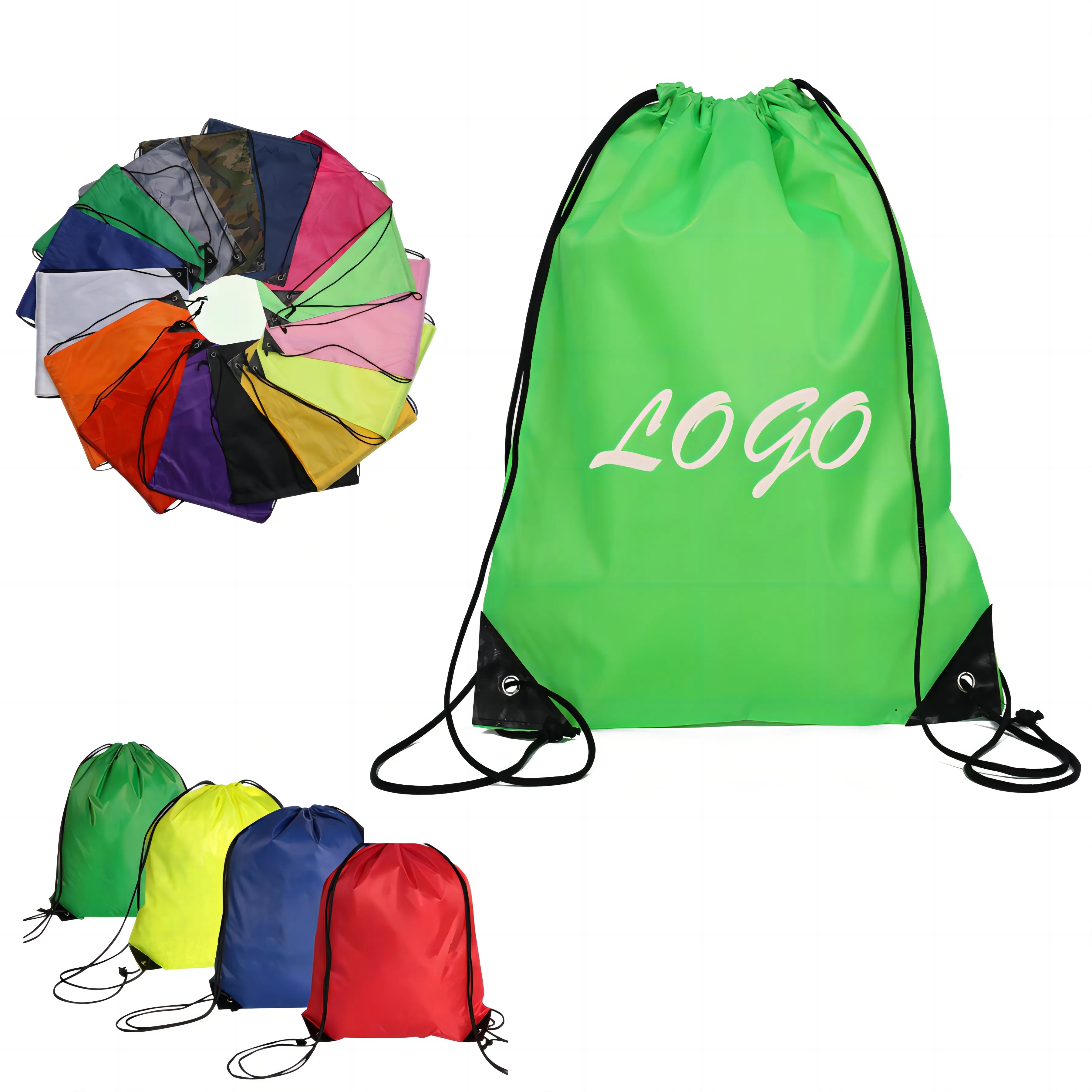 Custom Logo Coloring Drawstring Bag 13