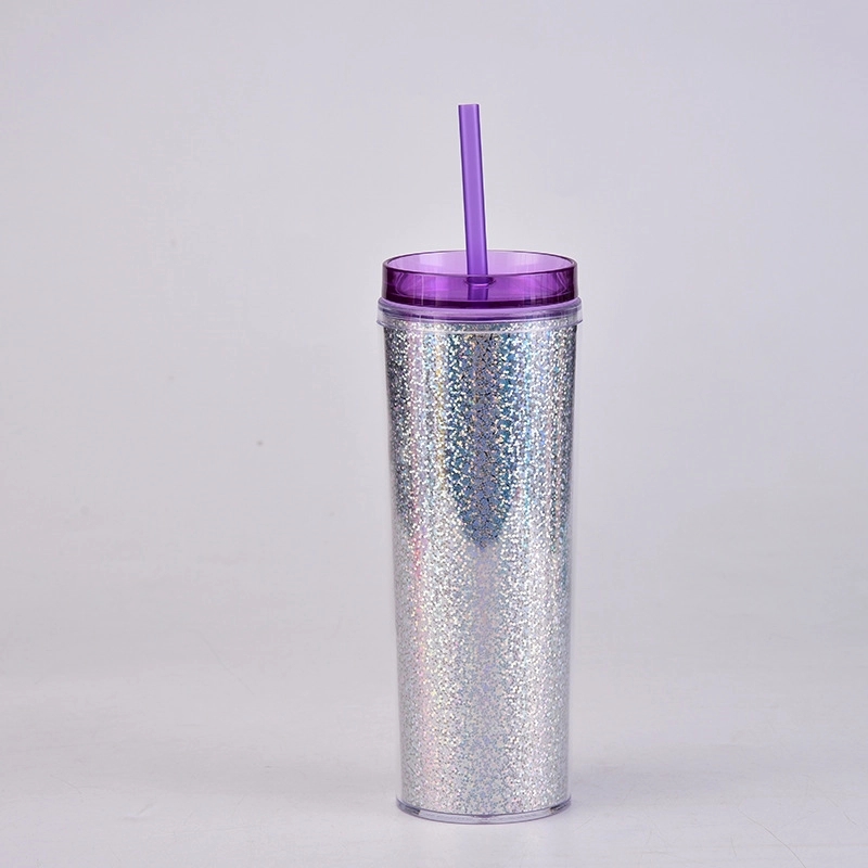 Custom Transparent AS Plastic Material  Straw Tumbler 8