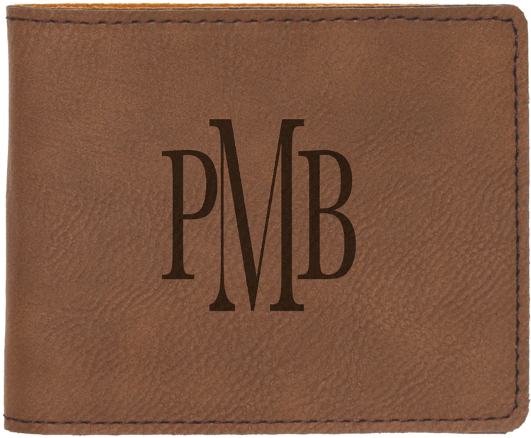 Dark Brown Leatherette Bi-Fold Wallet 2