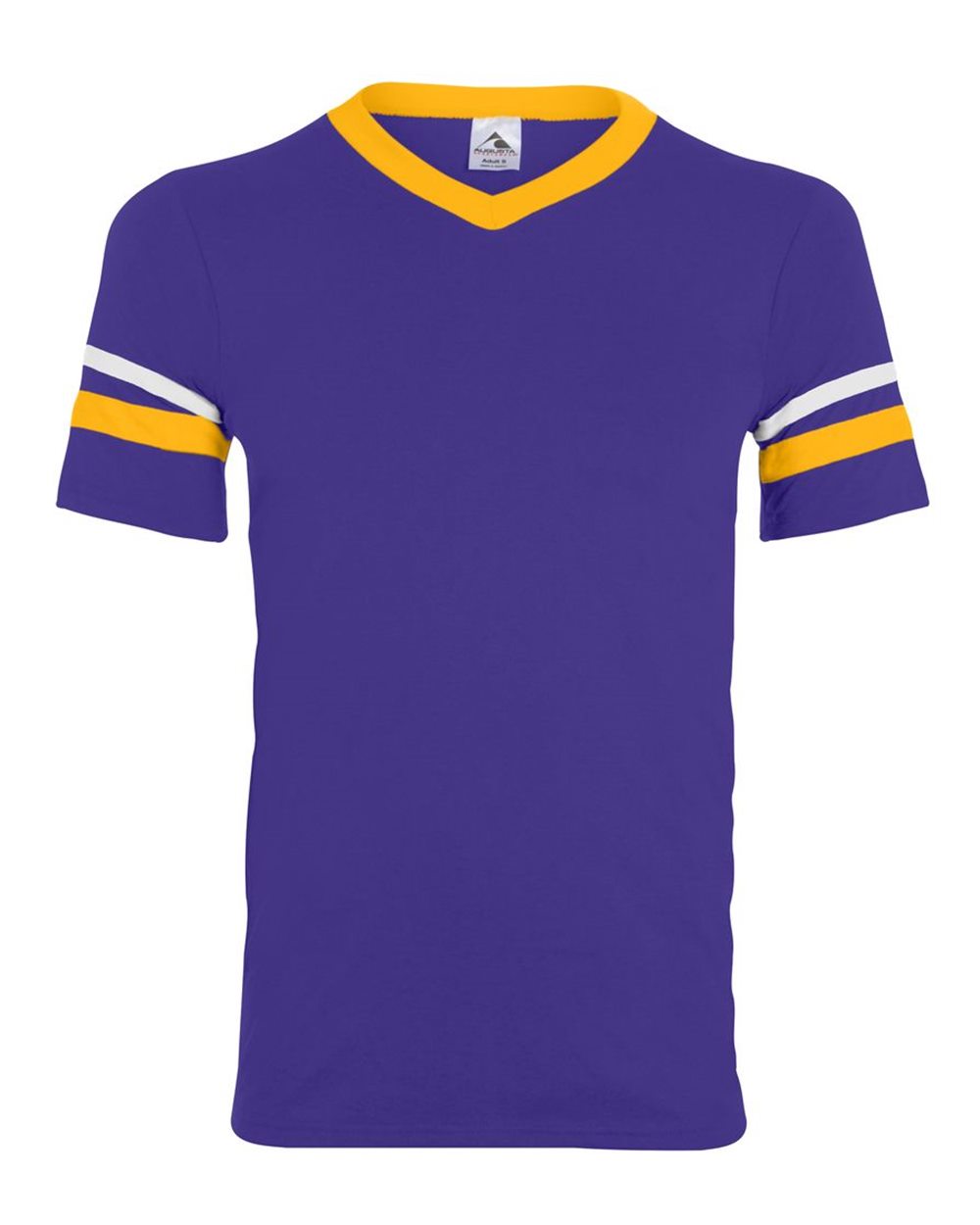 V-Neck Jersey with Striped Sleeves - 360 49