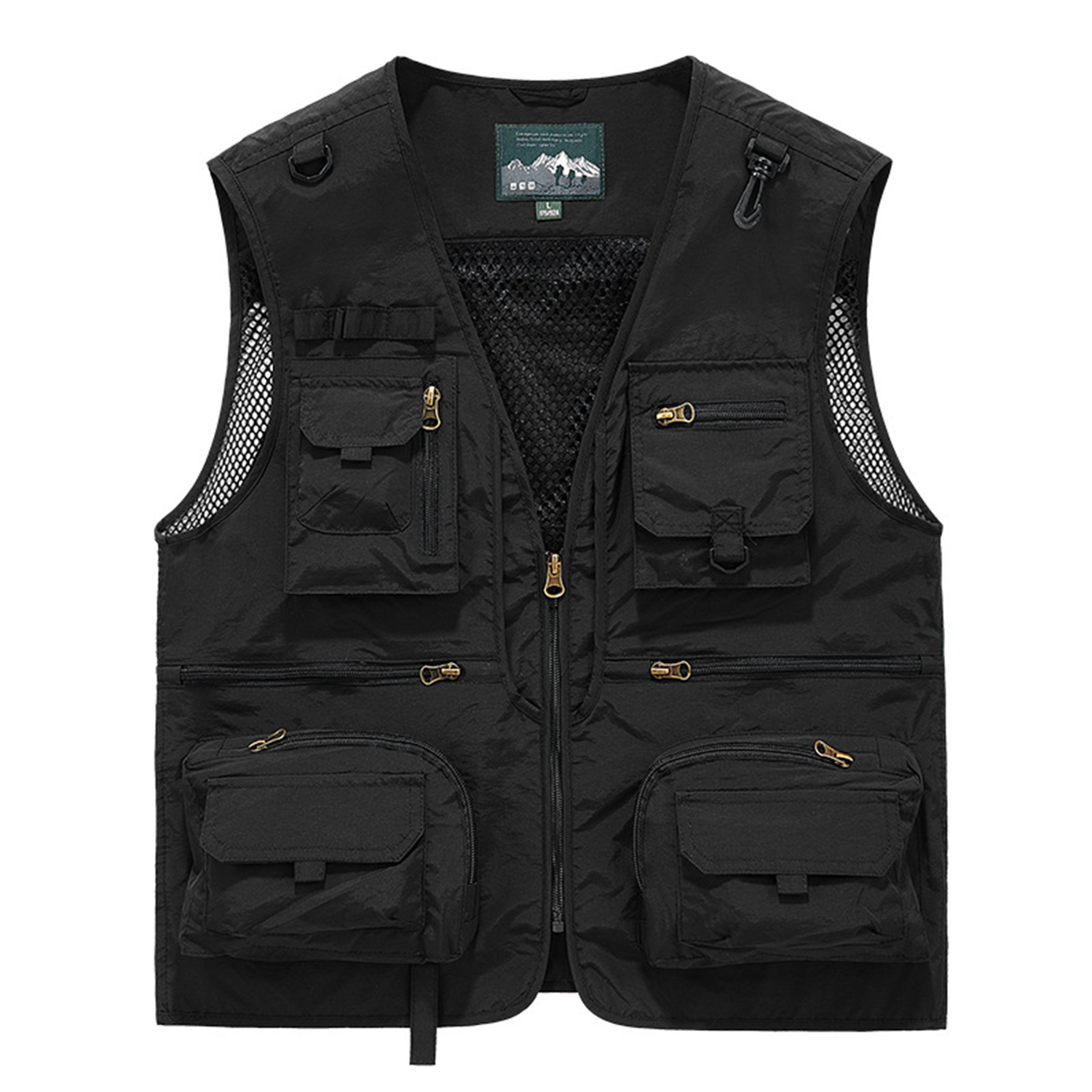 Men's Solid Sleeveless Jacket W/ Multi Pocket 3