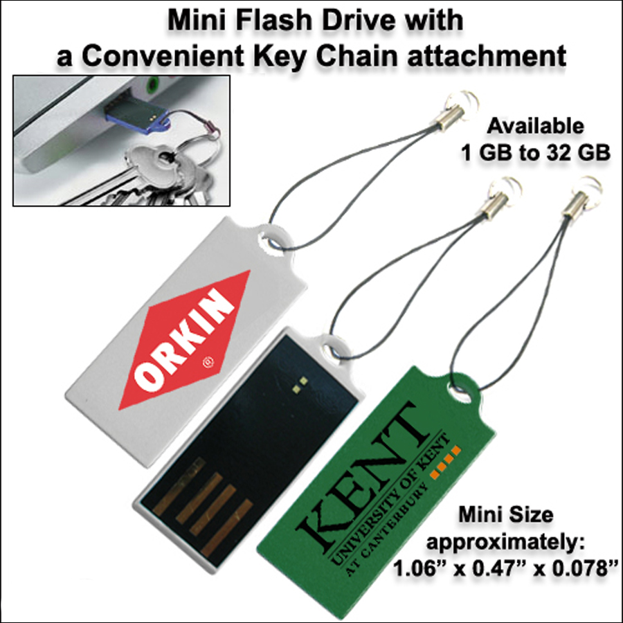 Mini Flash Drive with Key String / USB - 256 MB