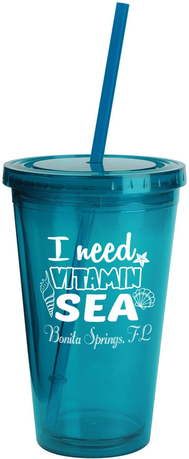 SUNSPLASH TUMBLER W/STRAW 16 OZ. 35
