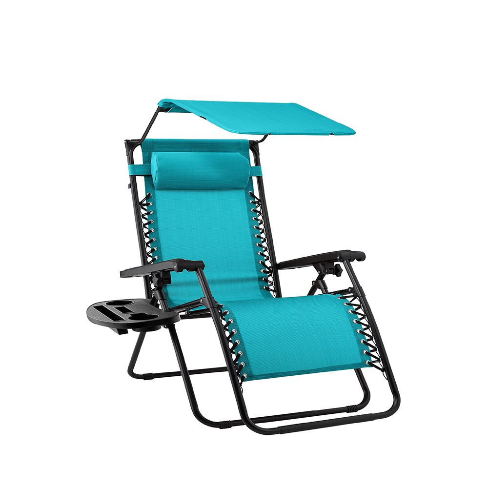 Zero Gravity Lounger with Canopy Shade 5