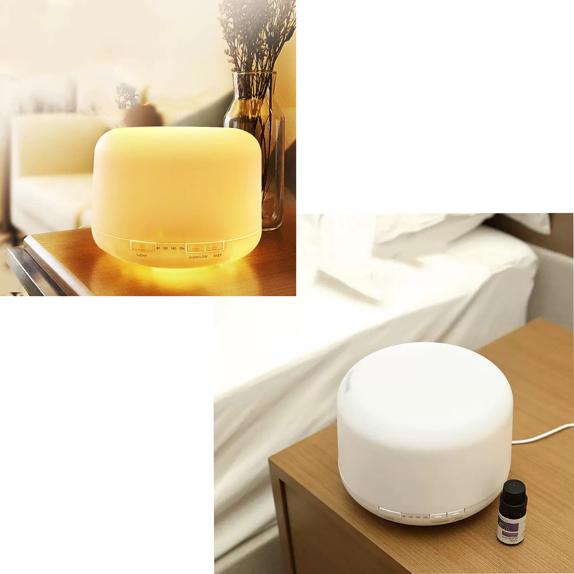 Ultrasonic Aroma Diffuser with LED Night Light and Mist Control 3