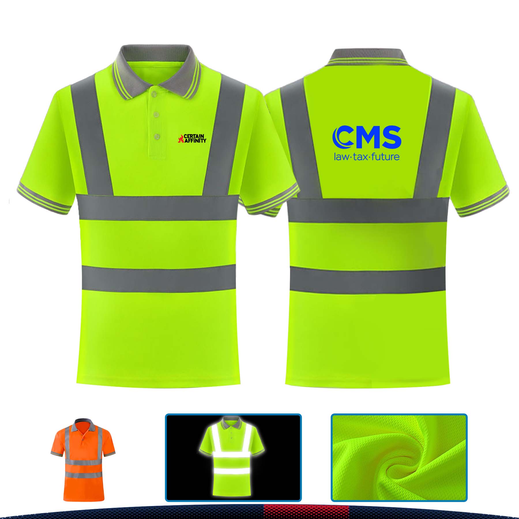 Reflective Safety Polo Short Sleeve 2