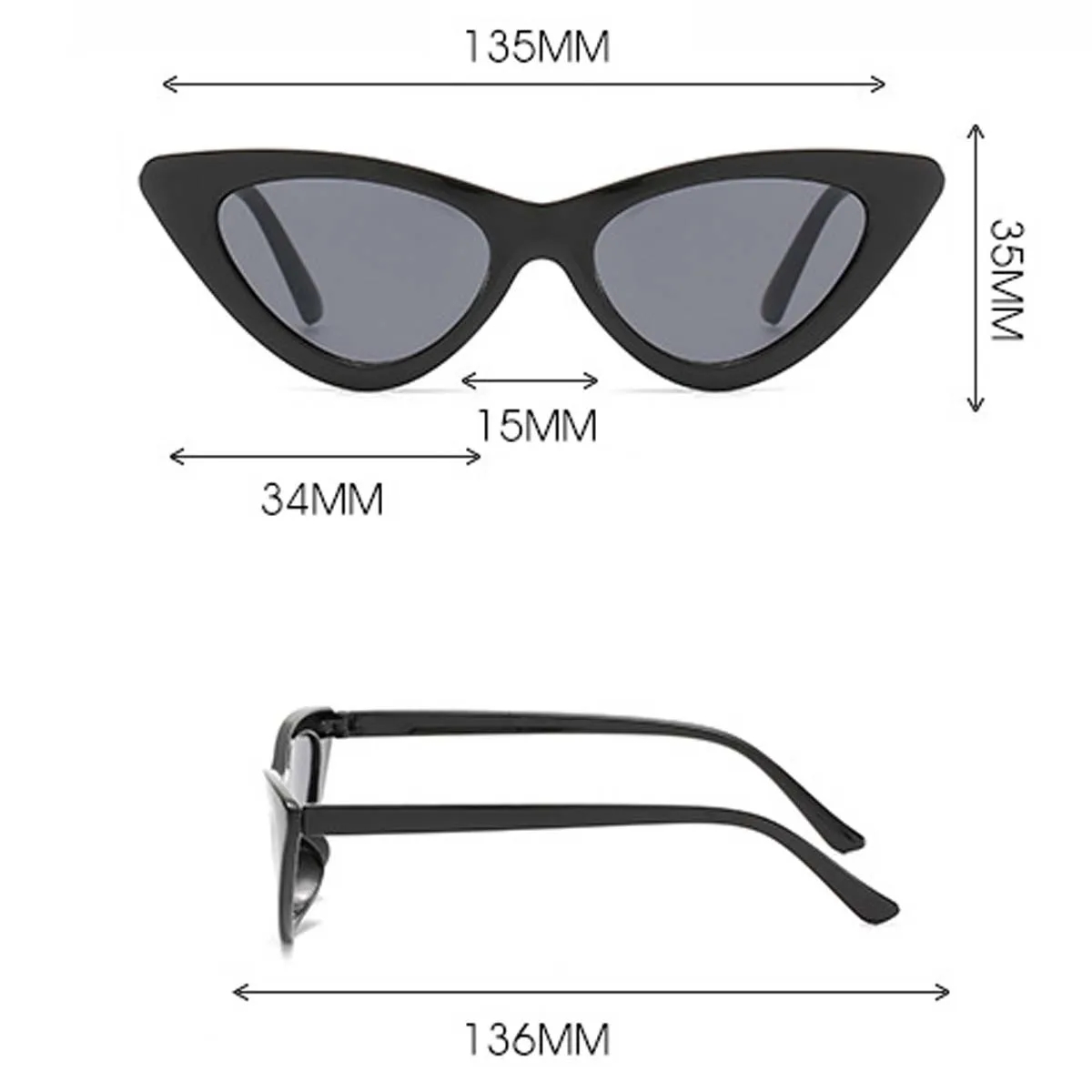 Trendy Cat-Eye Sunglasses Women Protected Triangle Shades 8