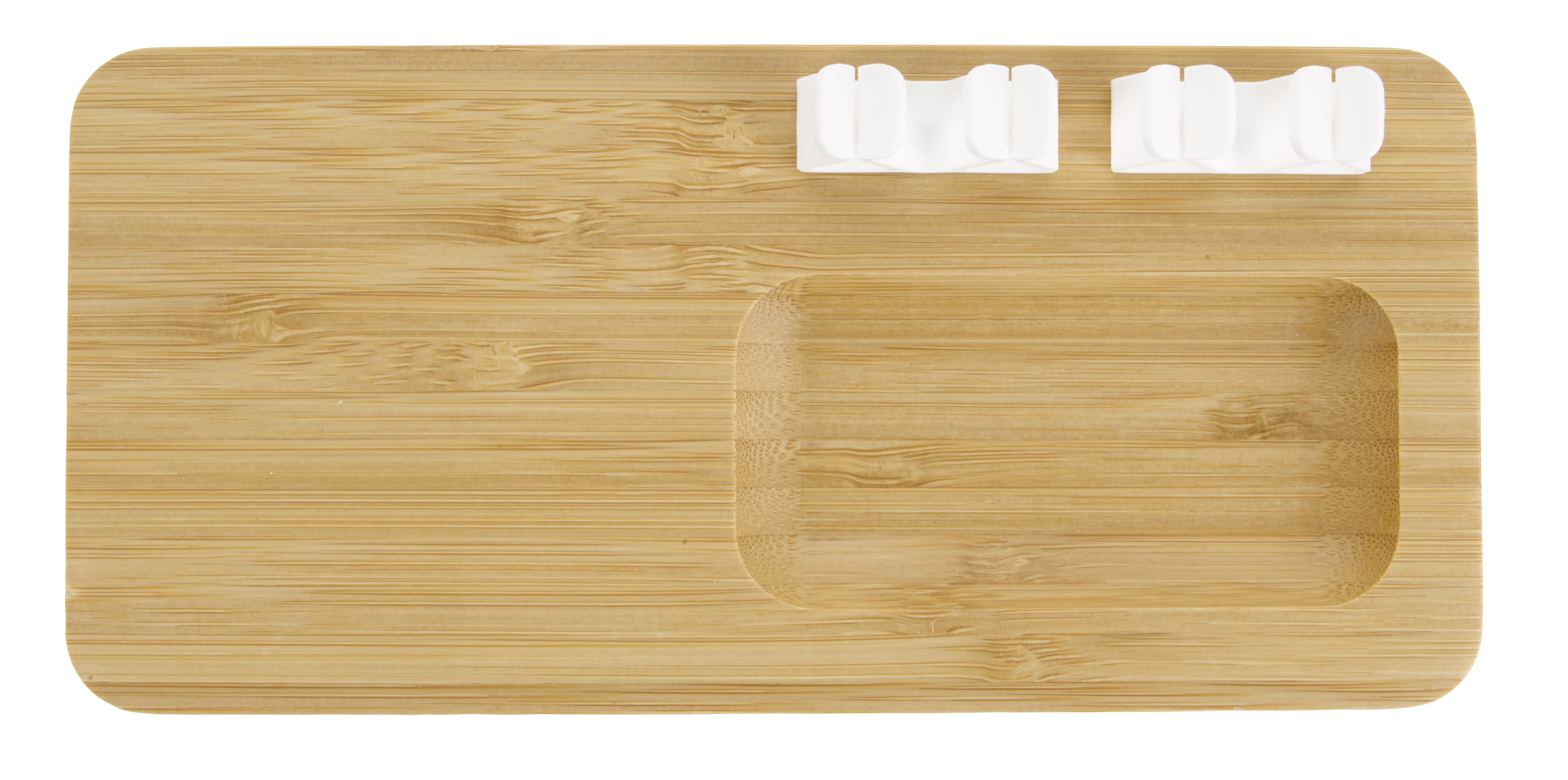 Bamboo 10W Wireless Charging Pad with Cable Organizer