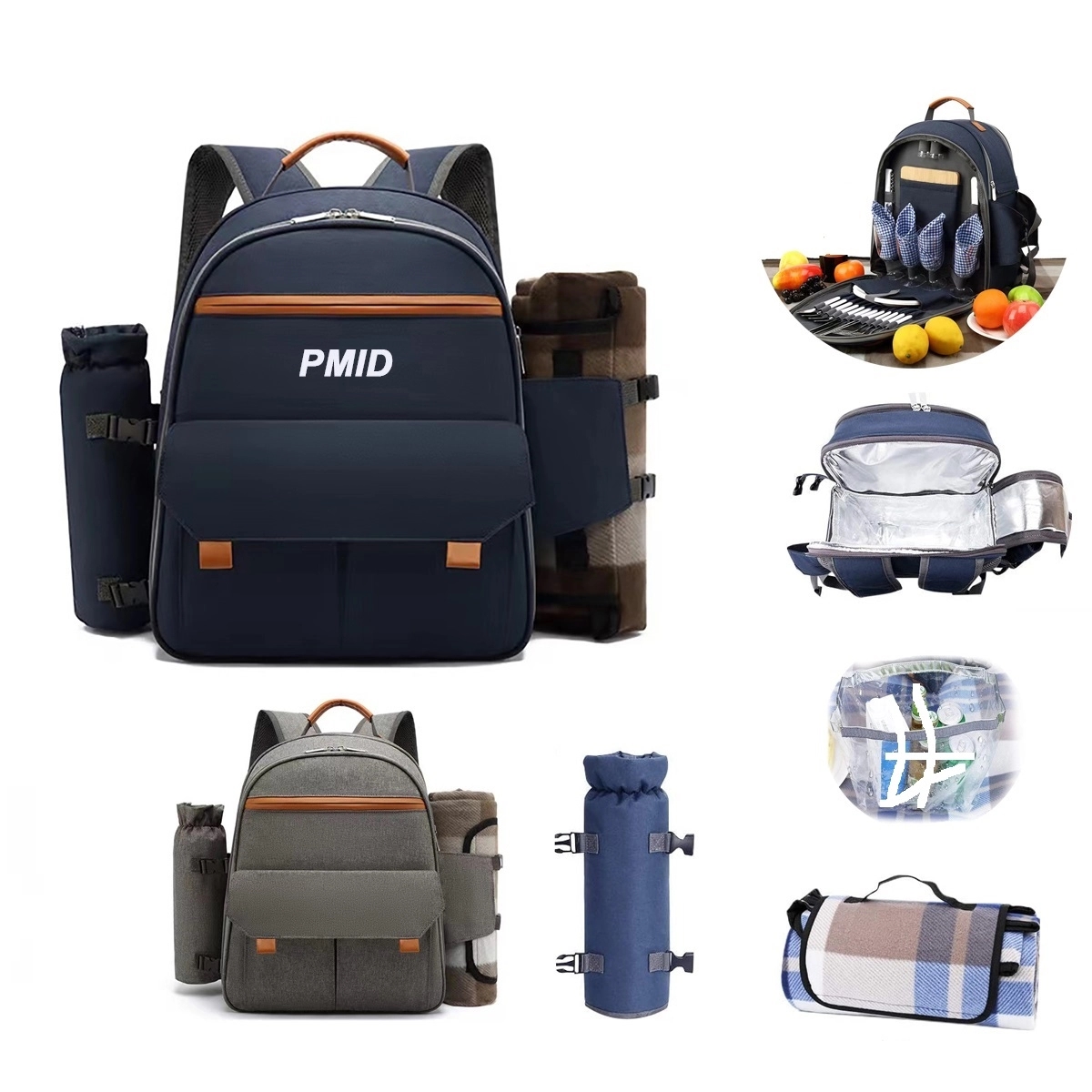 Insulated Cooler Picnic Backpack With Blanket 4