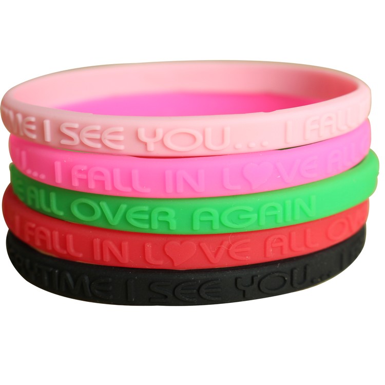 Mini Embossed Silicone Wristband 4