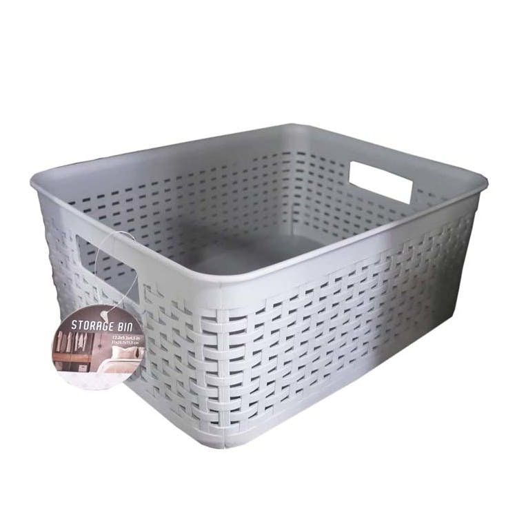 Storage Bins - Gray 12.2" x 9.3" x 4.5" 2