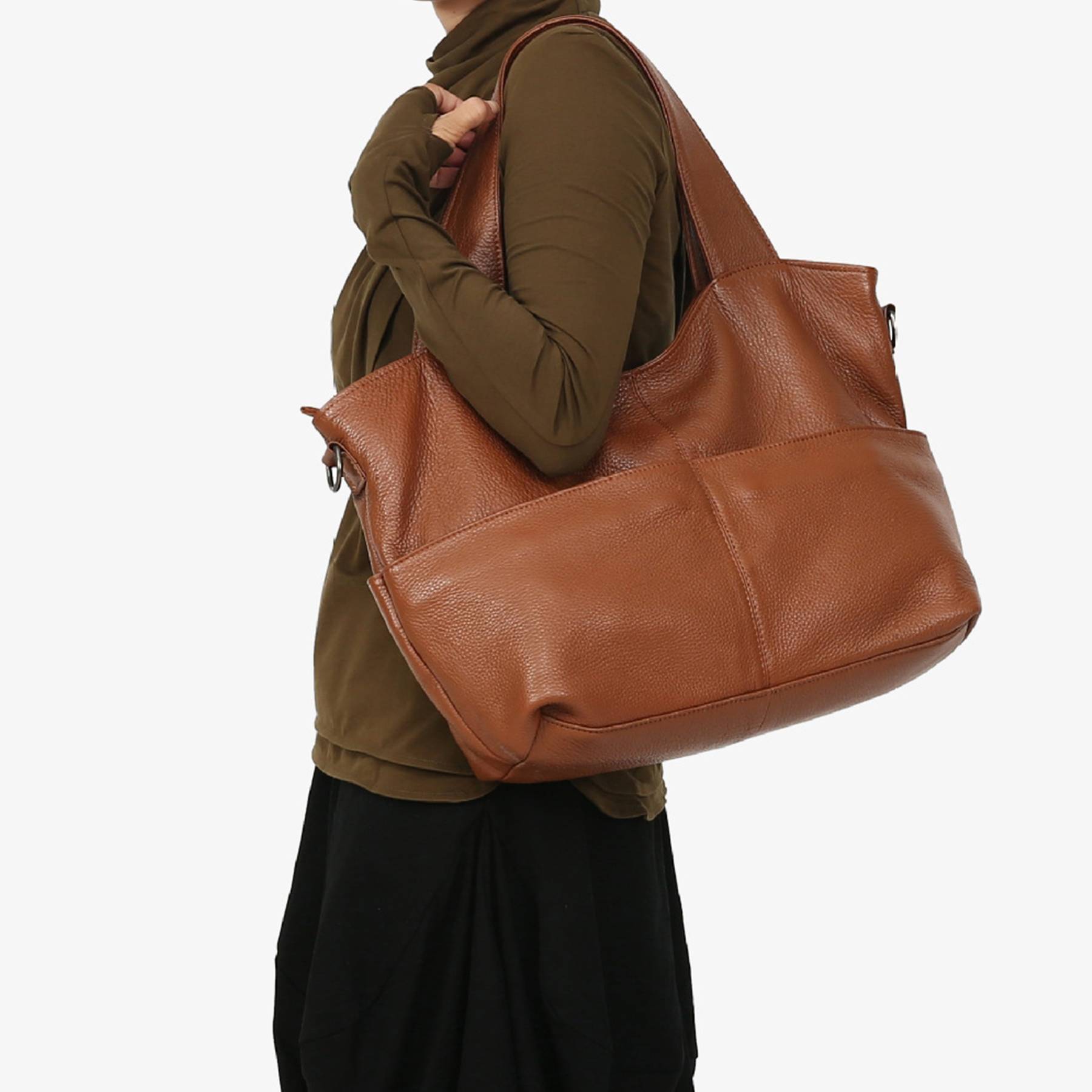 Women's Soft Genuine Leather Tote Bag 4