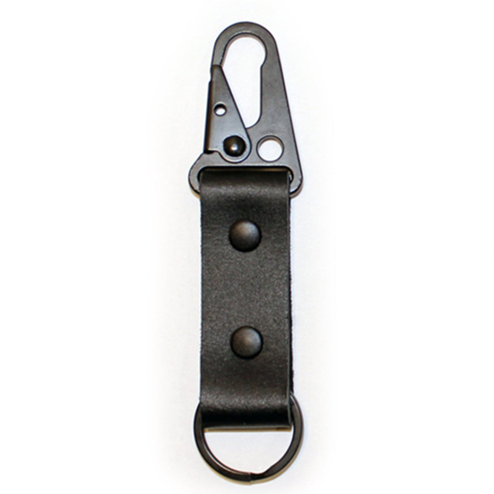 Leather Keychain With Antique Nickel Carabiners 1