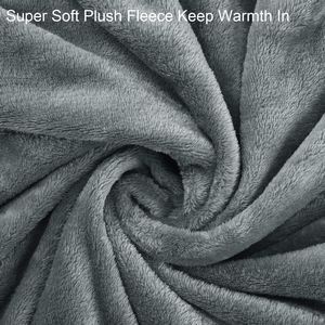 Wearable Fleece Blanket With Sleeves/Foot Pockets 3