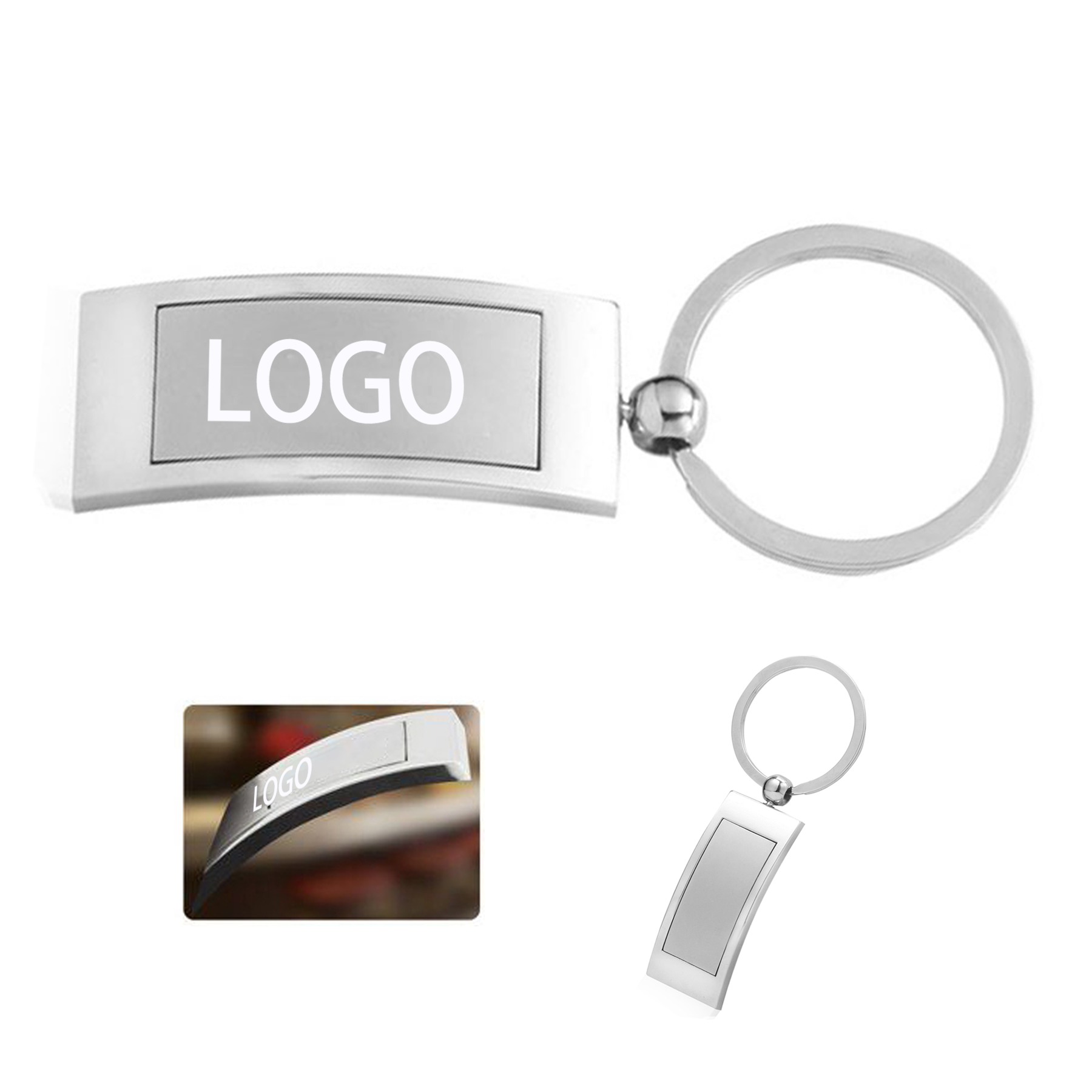 Arched Metal Keychains MOQ 100PCS 1