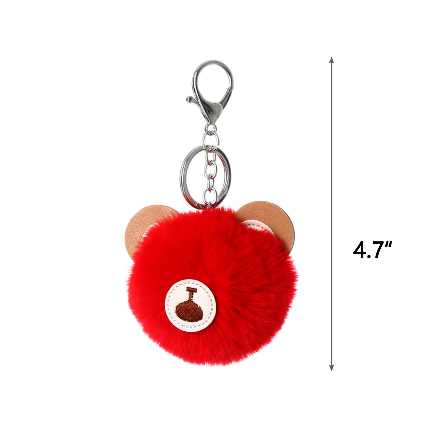 Fuzzy Bear Charm Keychain 2