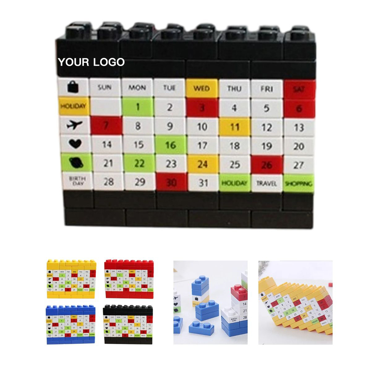 Compact Block Calendar with Rearranging Dates 3