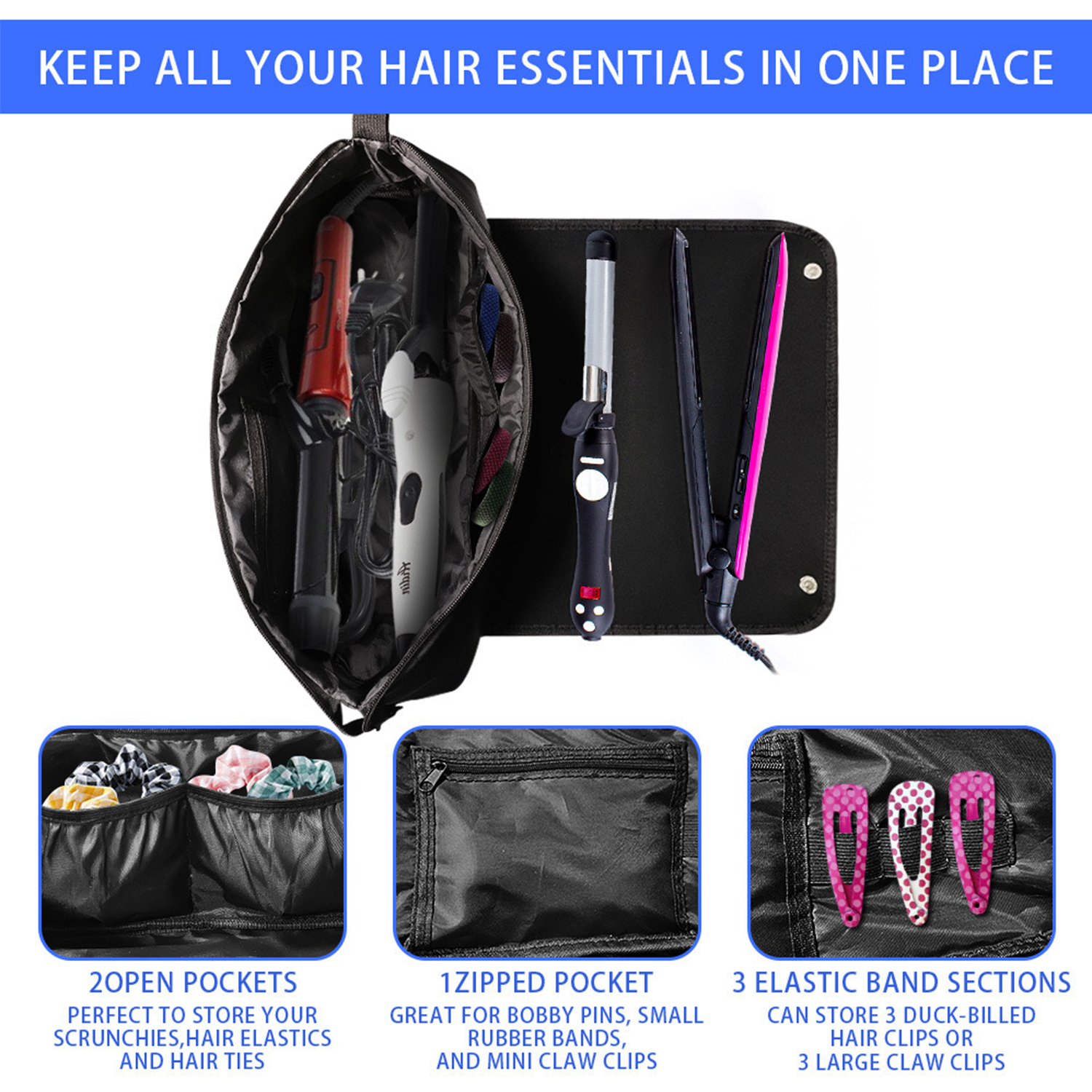 Curling Wand Hair Dryer Bag 4