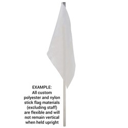 4" x 6" Italy Imprinted Staff Polyester Stick Flags 3