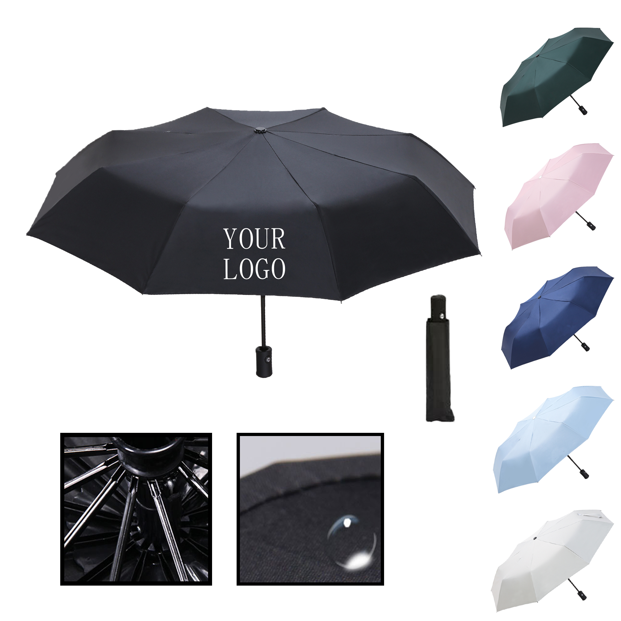 MOQ 20 PCS Auto Open Close Parasol With Logo 3