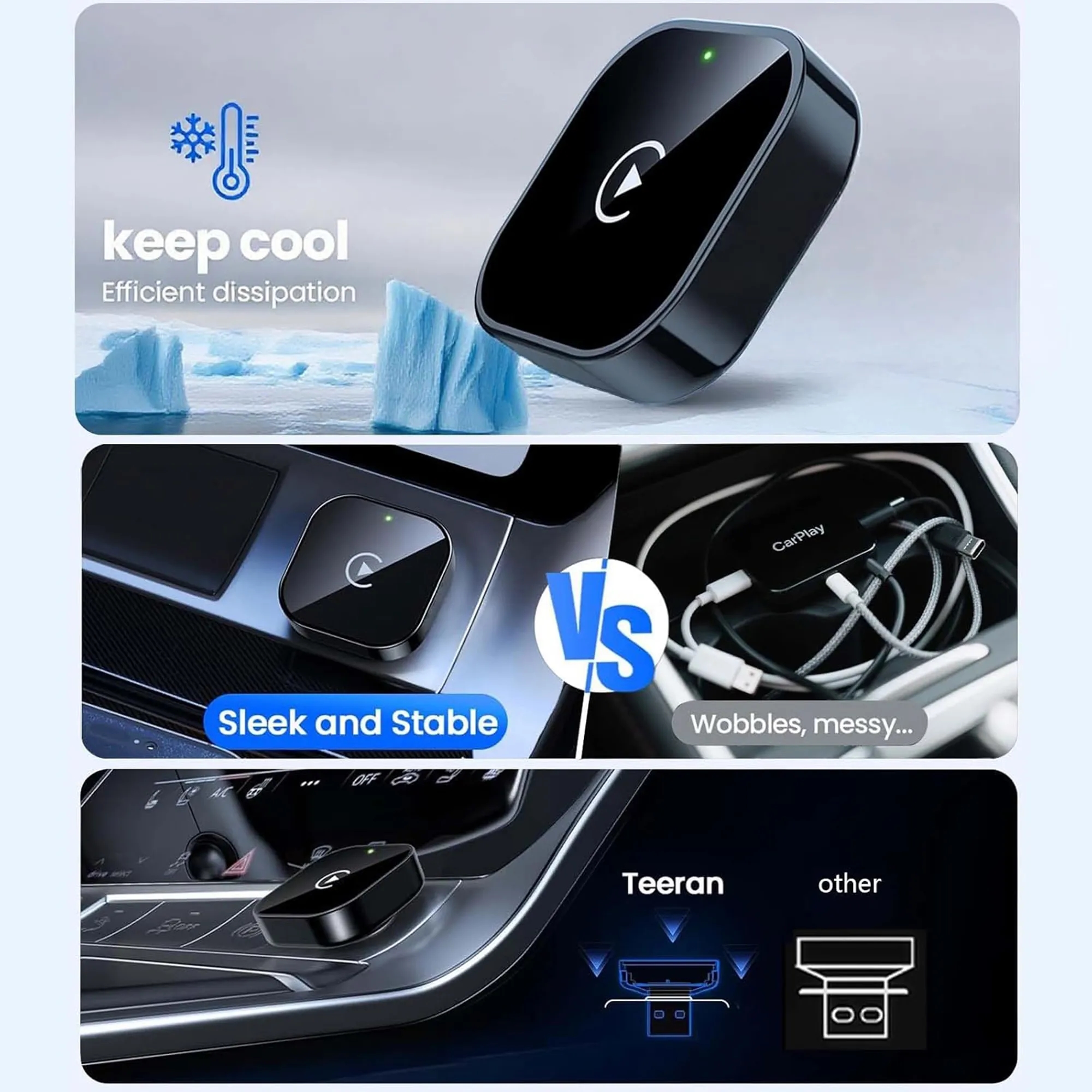 2 In 1 Wireless CarPlay And Android Auto Adapter 3