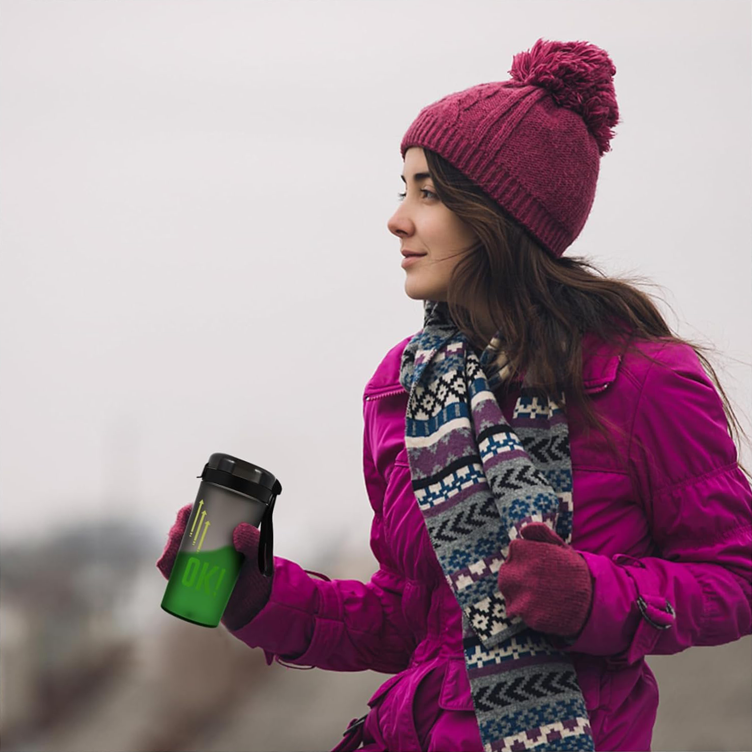 Frosted Anti-Burst Shaker Cup Plastic Bottle 5