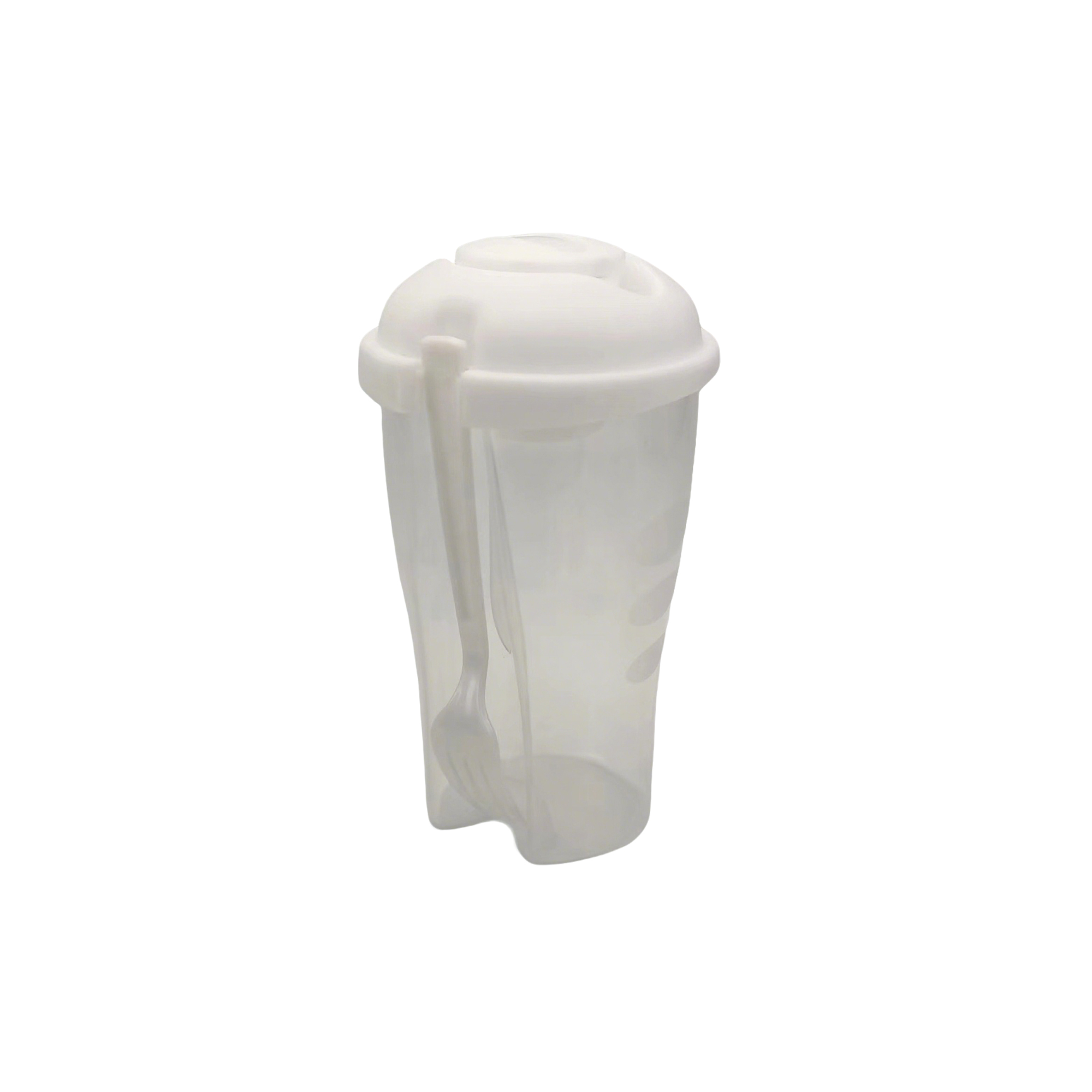 Three Piece Salad Shaker Container With Cup Fork 8