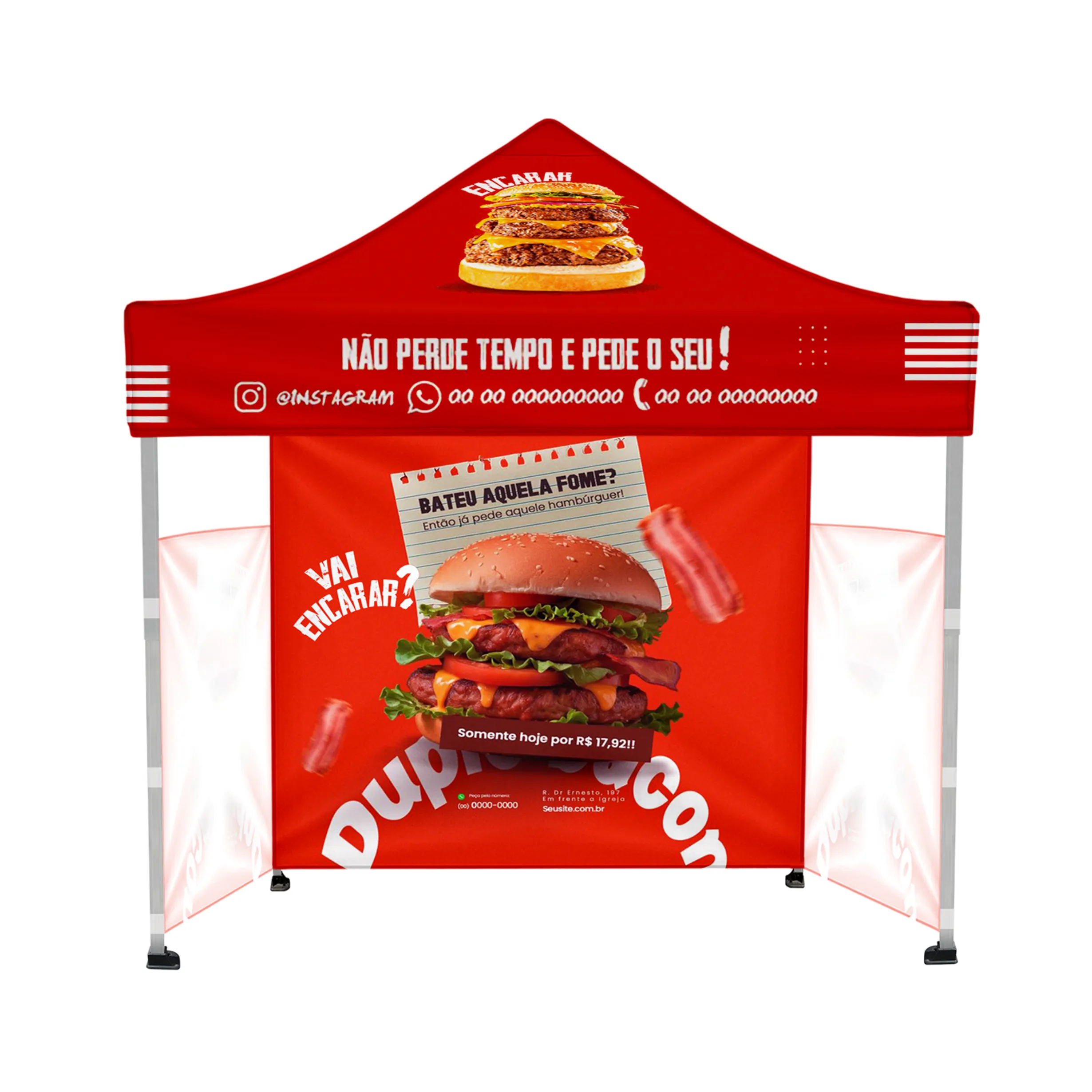 10'x10' Tent Canopy w frame and two half and one full wall 3