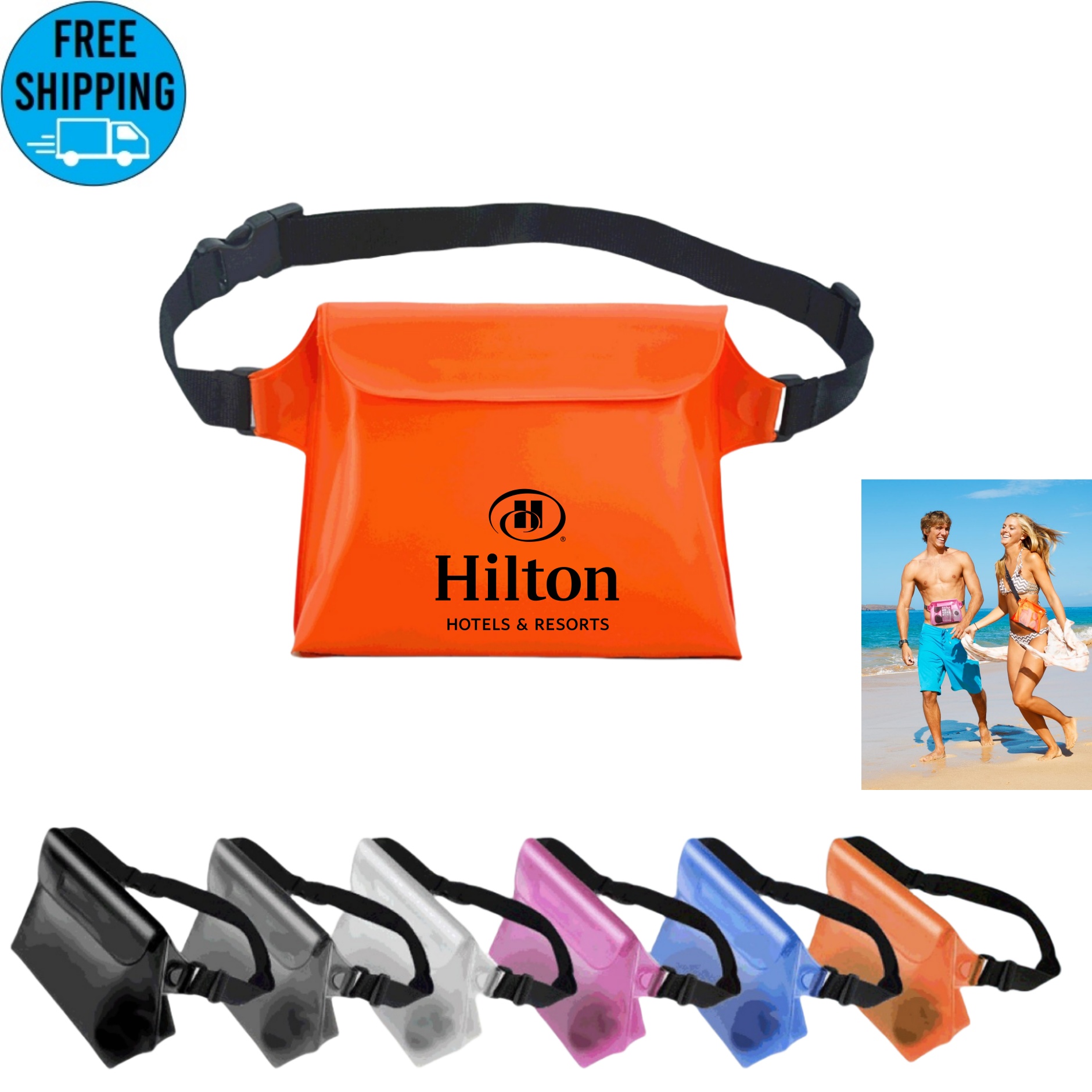 Waterproof Pouch with Waist Strap, Screen Touchable Dry Bag 4