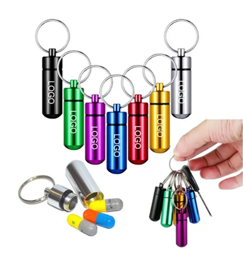 Mini Aluminum Storage Sealed Box Keychain 1