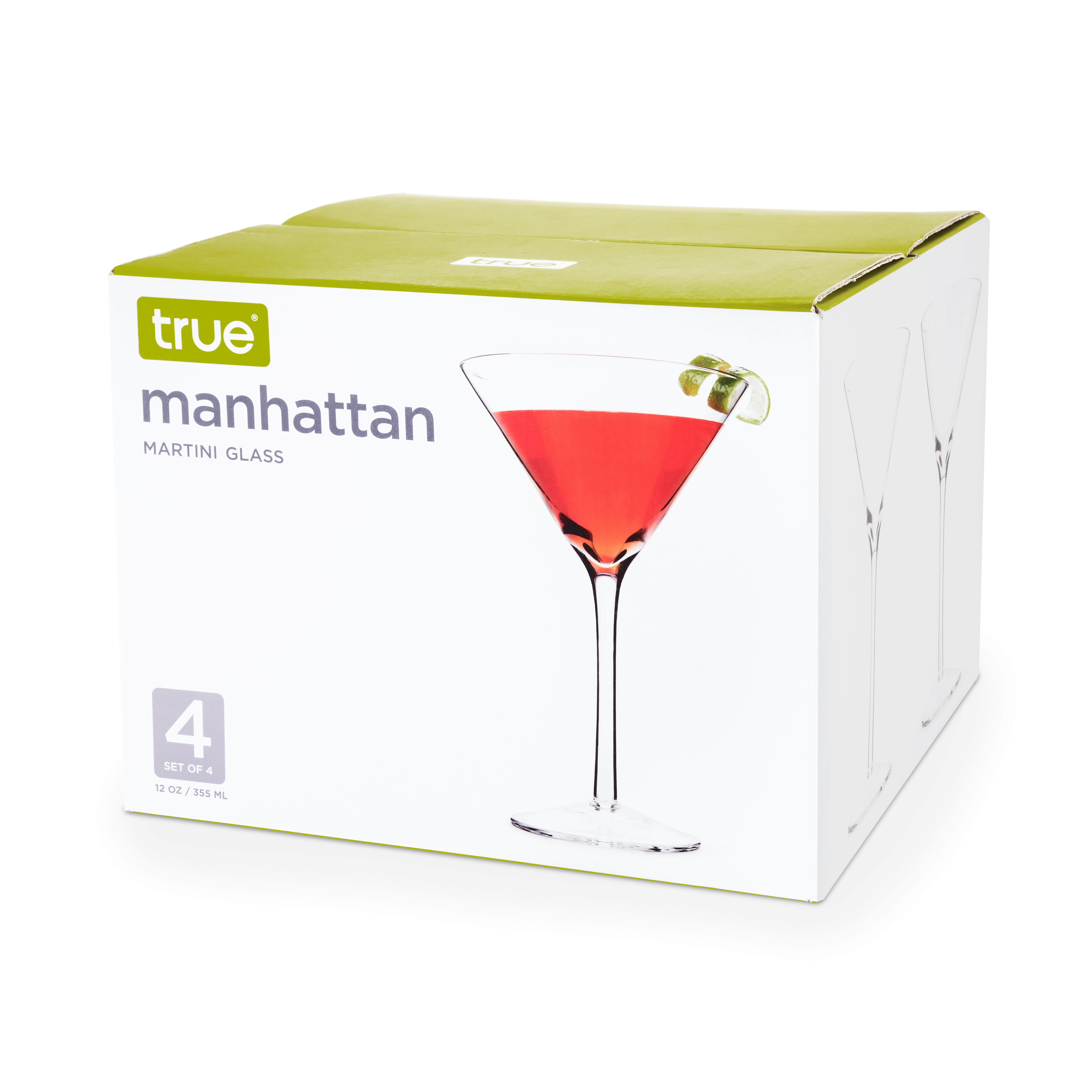 True® Manhattan Martini Glass, set of 4 9