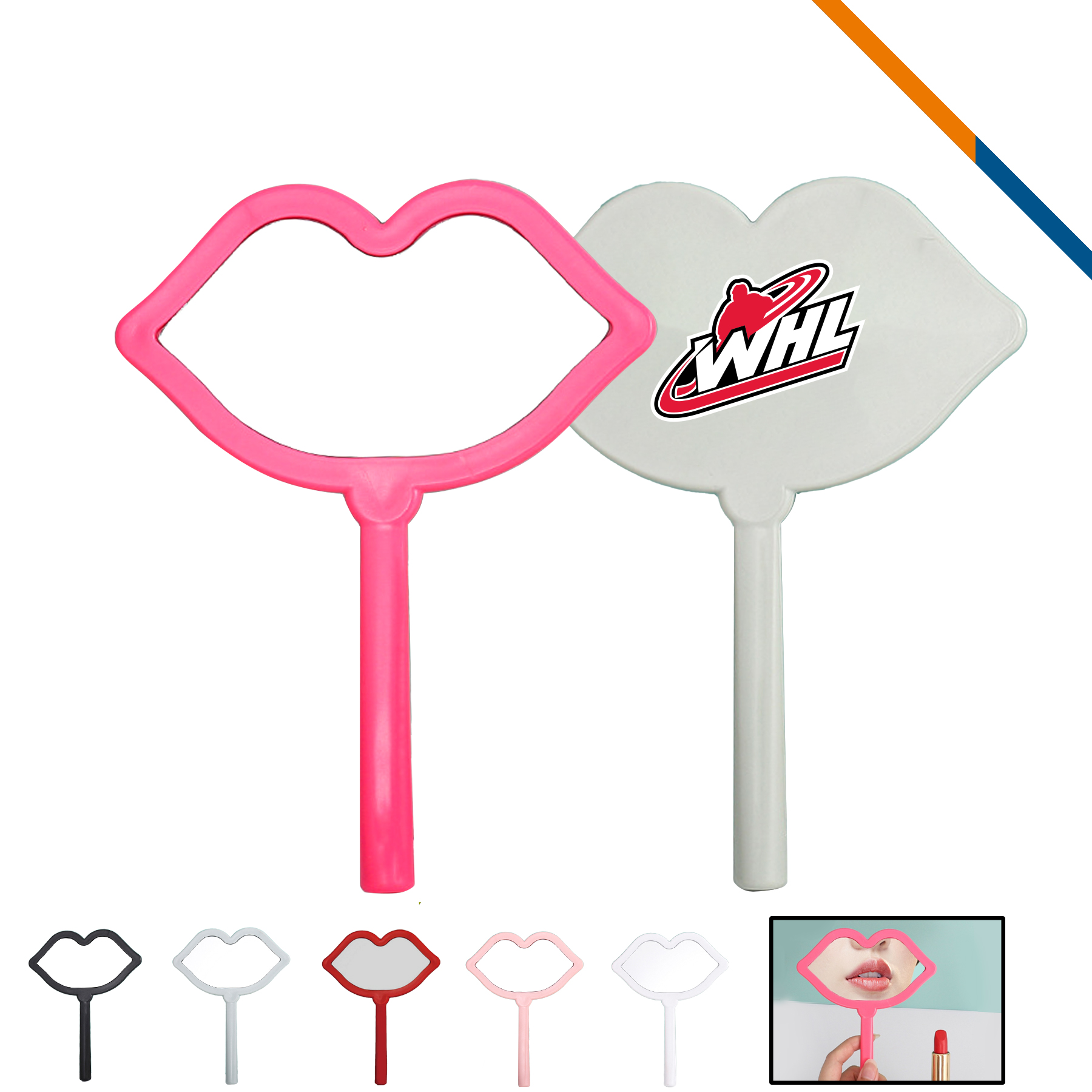 Cody Lip Shape Handheld Makeup Mirror 5