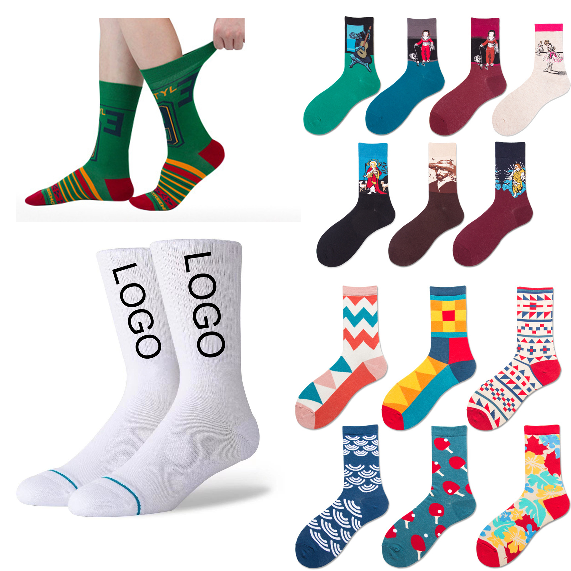 One Size Fits Most Athletic Cotton Crew Sock 3