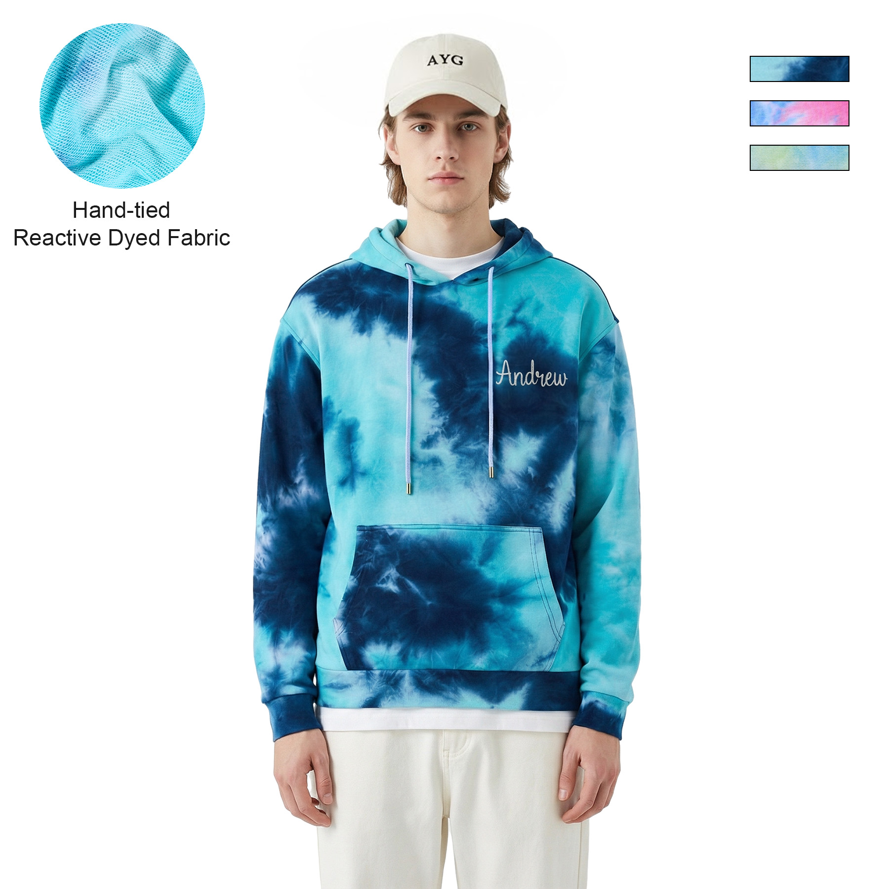Classic Unisex Tie-Dyed Hooded Sweatshirt 6