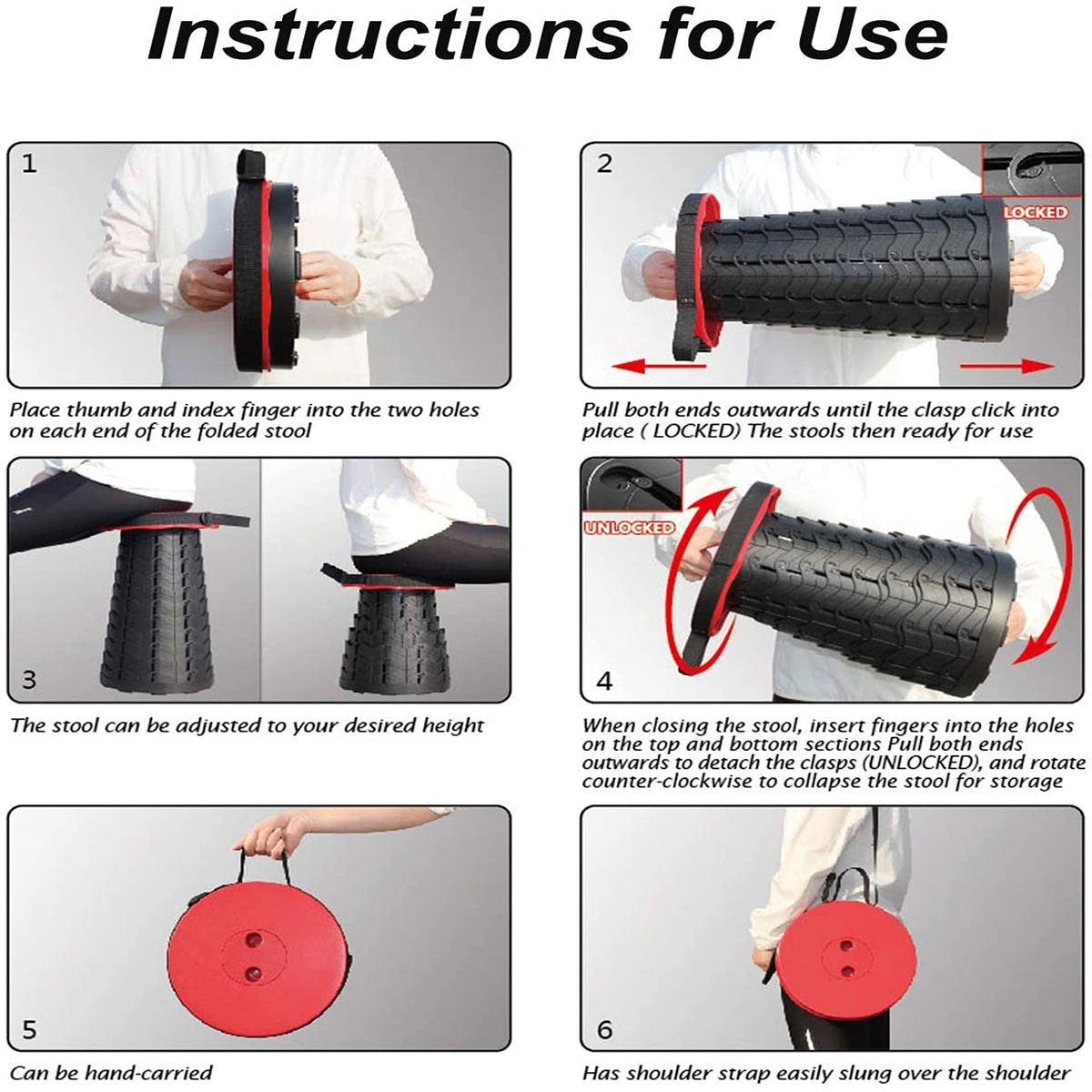 Retractable Outdoor Folding Stool 1