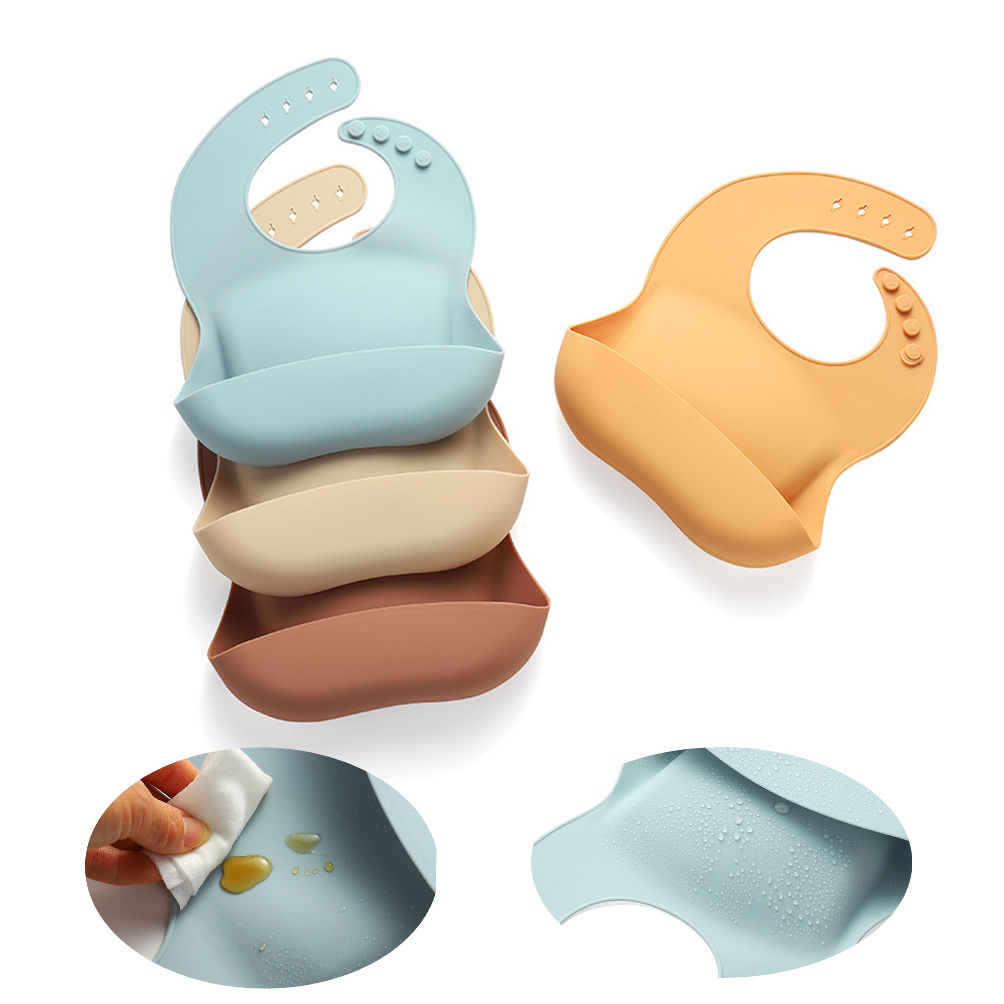 Quick-Clean Silicone Feeding Bib 2