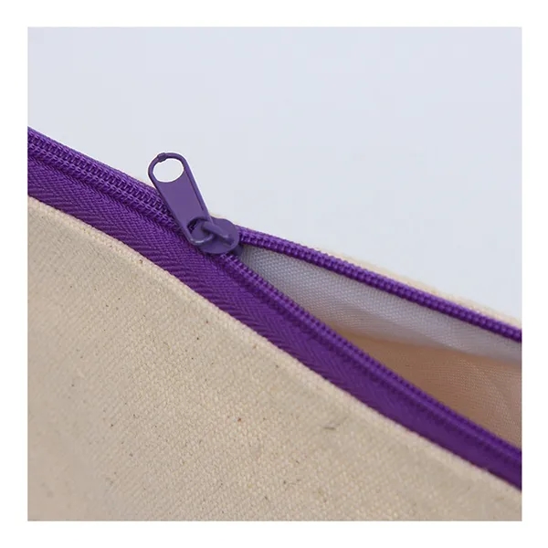 Canvas Cotton Bag With Colored Zipper 6