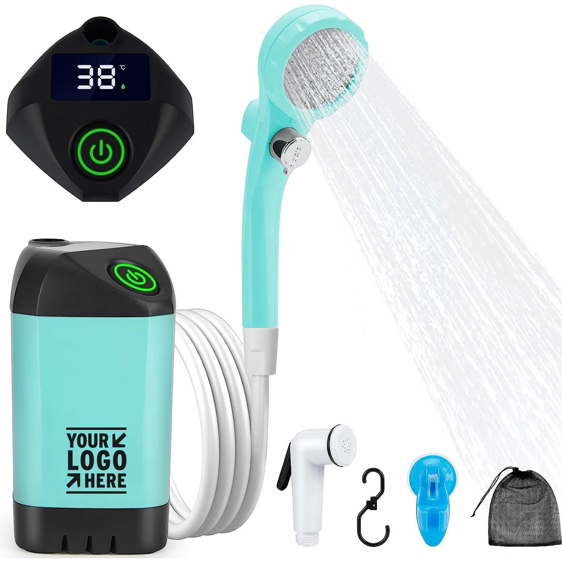 Electric Rechargeable Portable Outdoor Camping Traveling Shower Pump 1