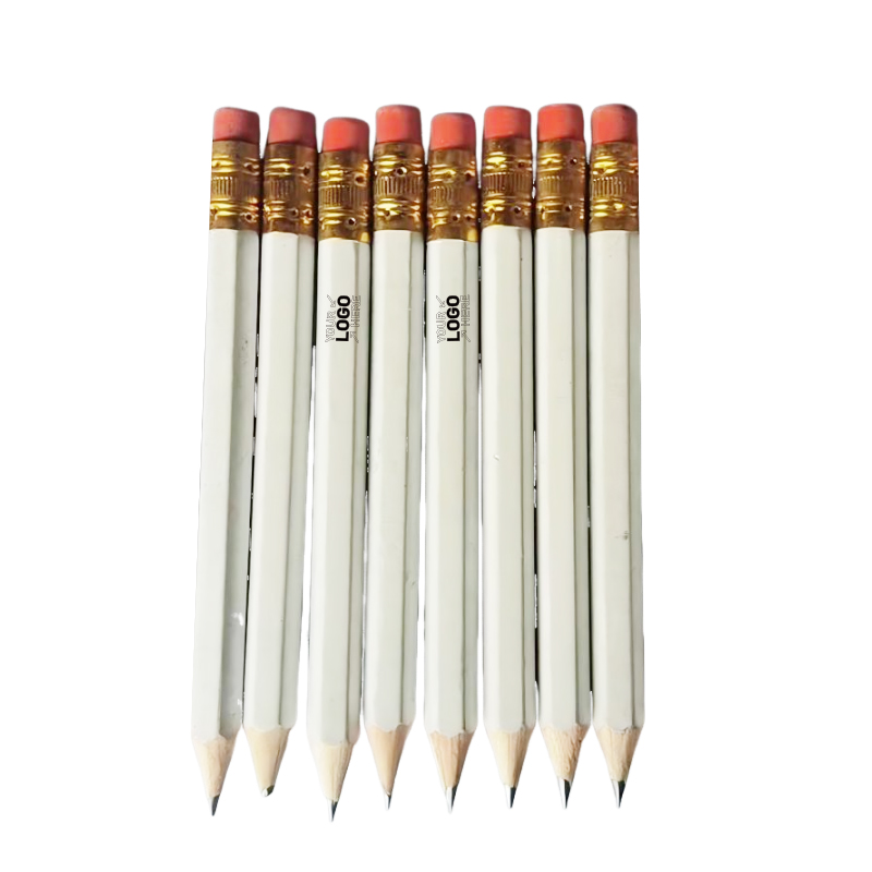 Short Golf Pencil with Eraser 5