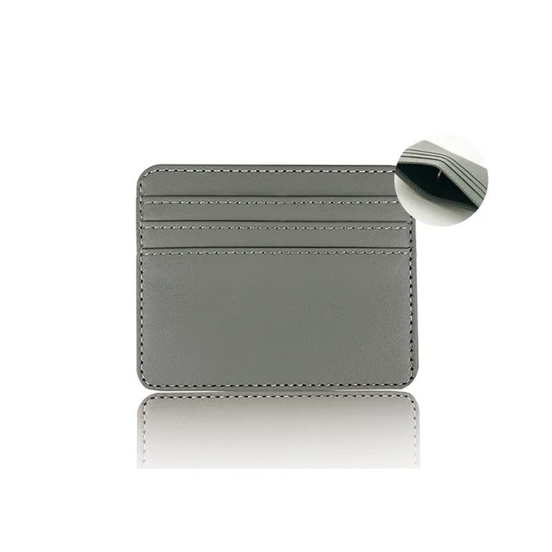 PU Leather Card Holder Slim Wallets Minimalist 4