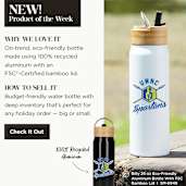 Billy 26oz Aluminum Bottle w/ FSC® Bamboo Lid 207