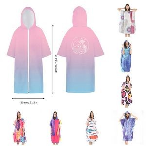 Quick Dry Surf Poncho With Hood Towel 2