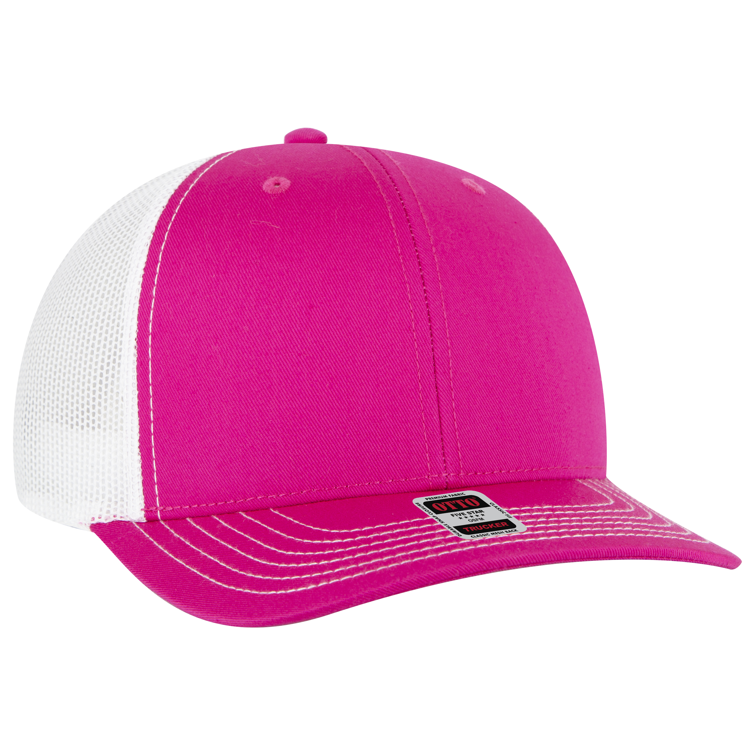 OTTO CAP® 6 Panel Mid Profile Mesh Back Trucker Hat 86