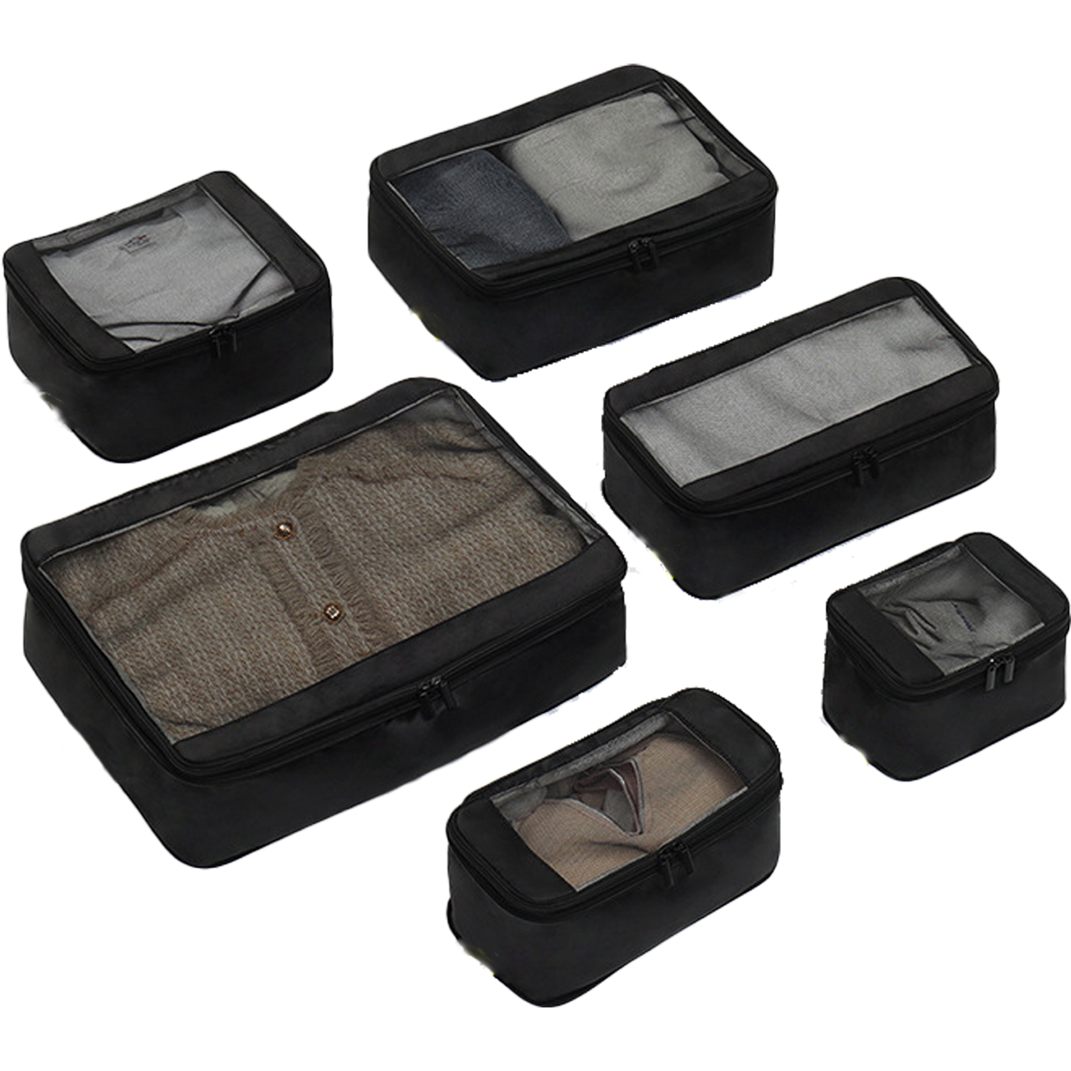 6 PCS Expandable Travel Mesh Bag 7