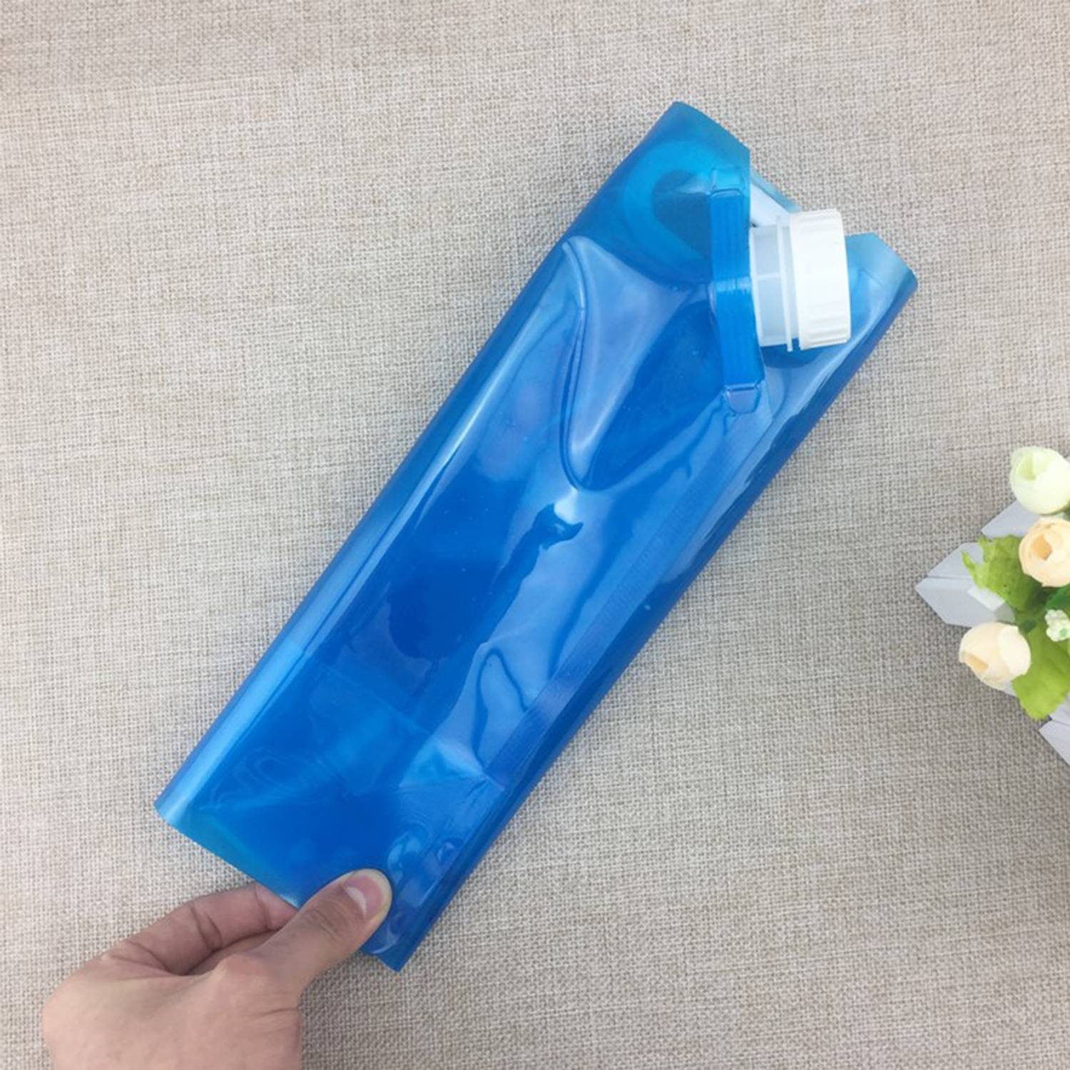 85oz Clear Plastic Beverage Tote Bag 4