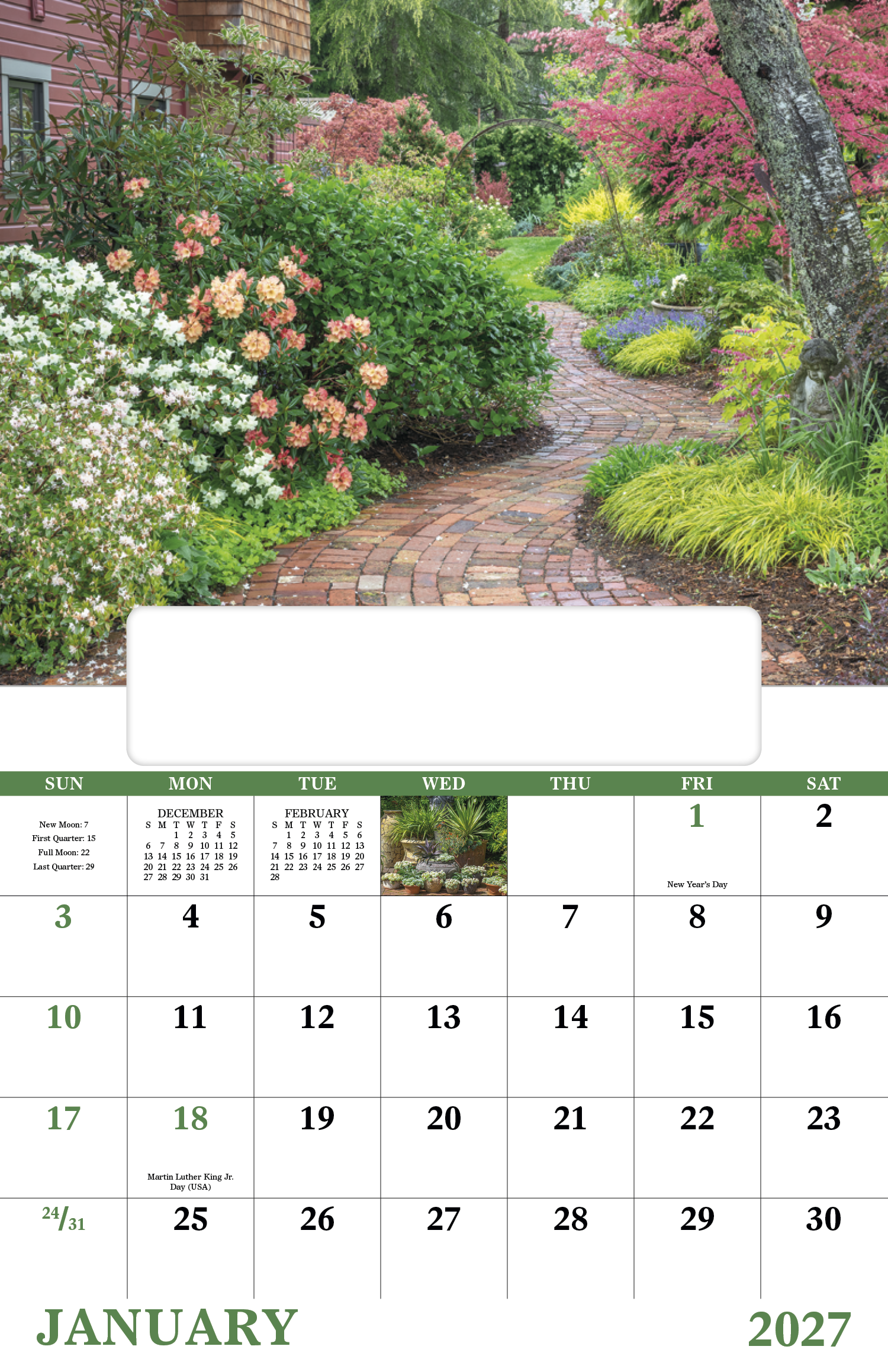 Good Value™ Garden Walk - Window Calendar 44