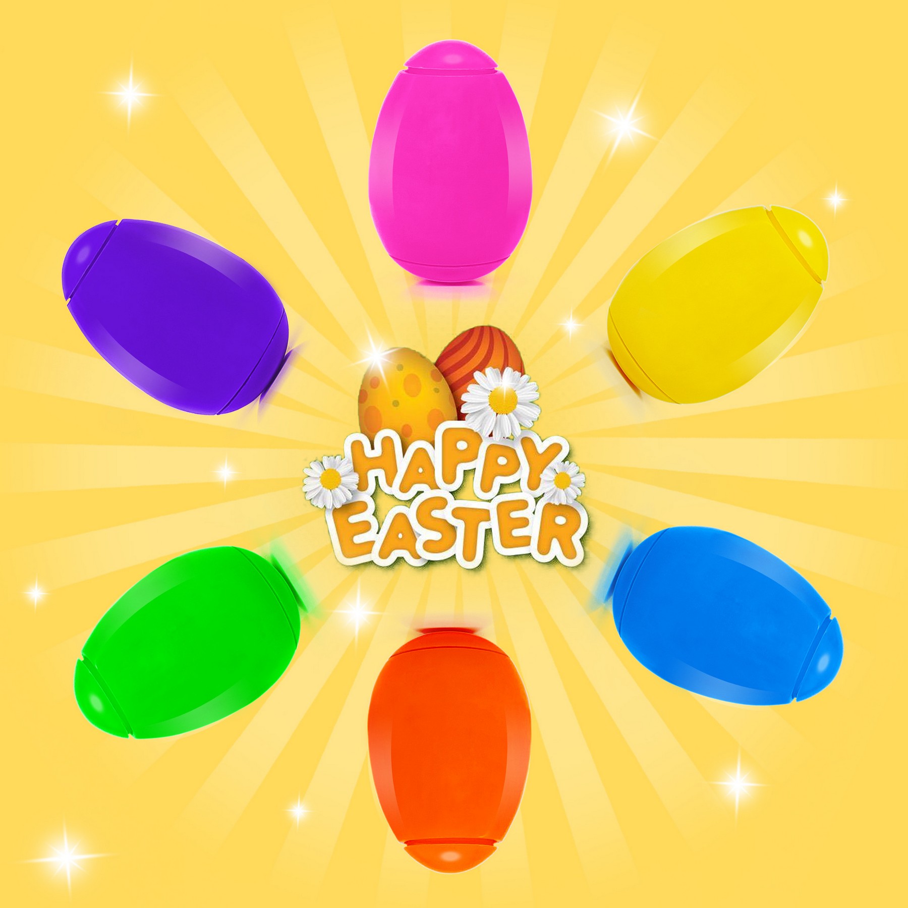 Decompression Eggs Finger Spinning Gyro Easter 4