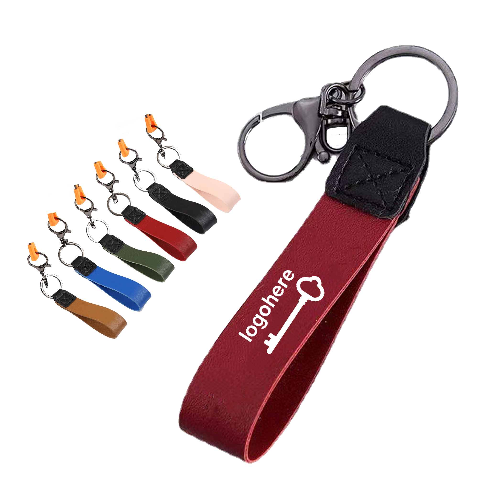 Custom PU Leather Keychain for Bags and Backpacks 3