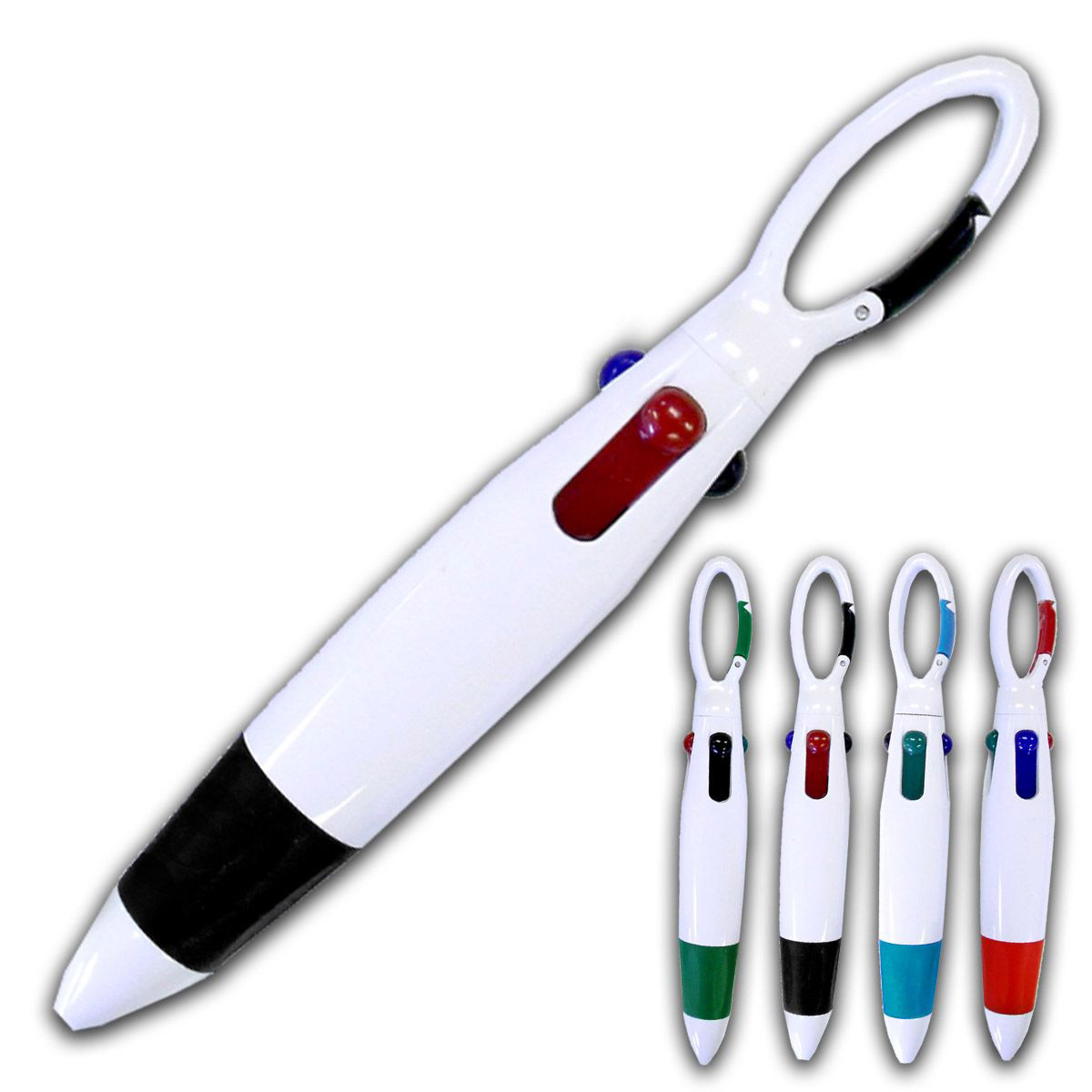 4-Color Ballpoint Custom Pen With Carabiners Clip 6