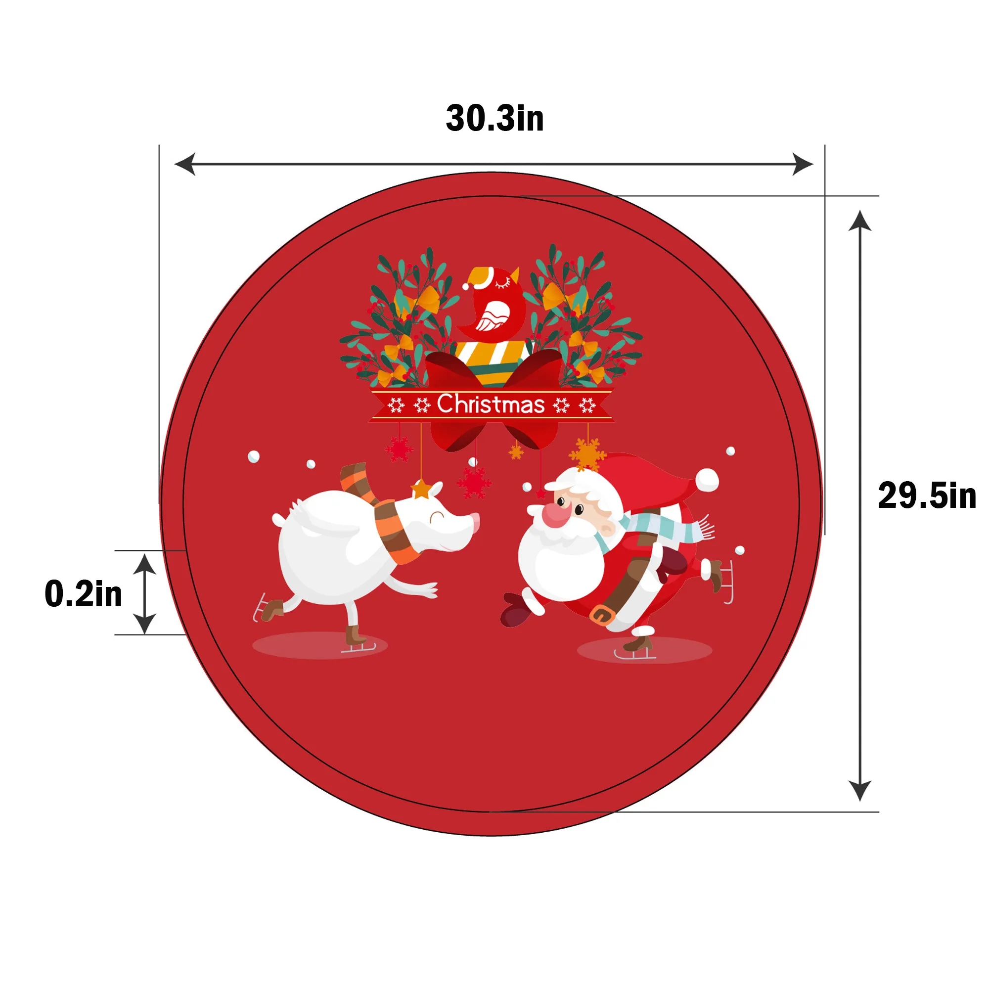Custom Extra-Large Christmas Tree Silicone Anti-Slip Mat 5